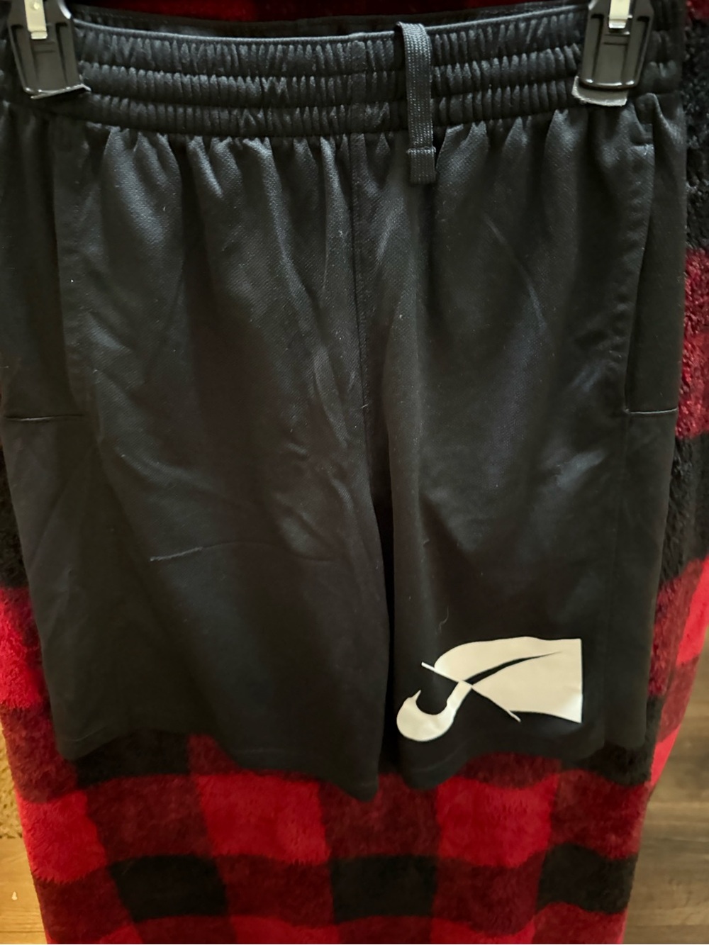 Nike Black Kids' Athletic Shorts with White Logo Accent